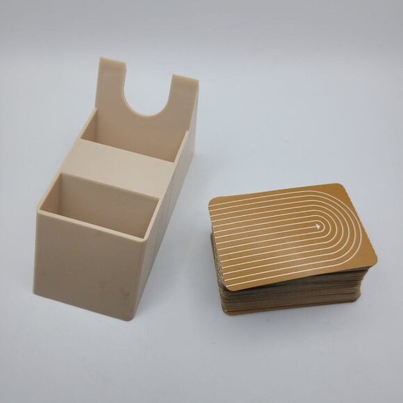 1964 Probe Game Replacement Brown Cards 96 Piece Set Plastic Holder Vintage - Picture 3 of 5